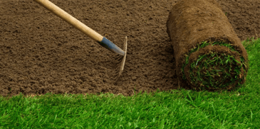 Fresh grass being laid down 